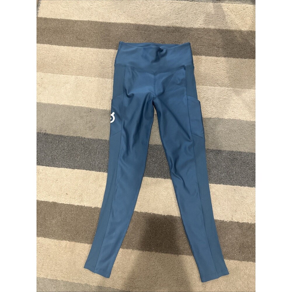 Teal Peloton Leggings With Side Pickets. Size M